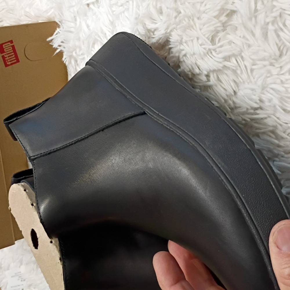 Fitflop F-Mode Leather Platform Zip Ankle Boots Women's Sz 8.5  EU 40 🆕 - Picture 9 of 11